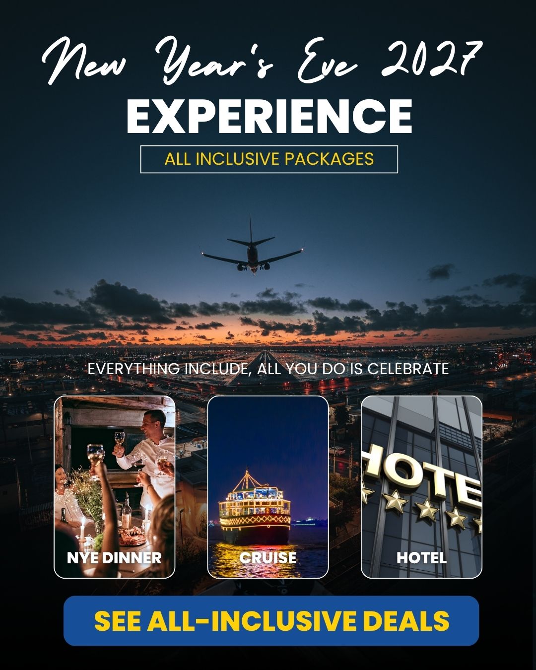 New Years Eve 2027 All Inclusive Tour in Miami Cruise Port Portmiami, USA