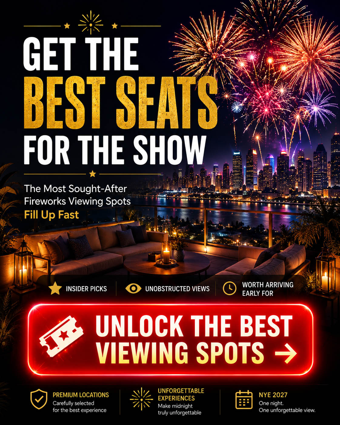 New Years Eve 2027 Fireworks Best Spot in Miami Cruise Port Portmiami, USA